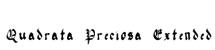 Quadrata Preciosa Extended Font Image