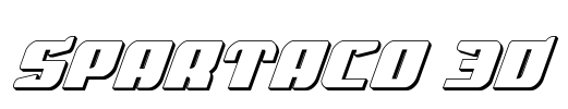 Spartaco 3D Font Image
