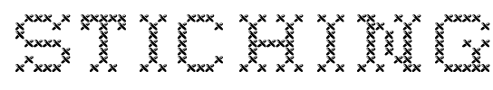 Stiching Font Image