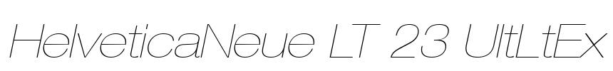 HelveticaNeue LT 23 UltLtEx
