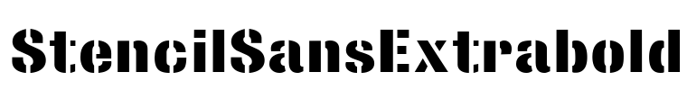 StencilSansExtrabold Font Image
