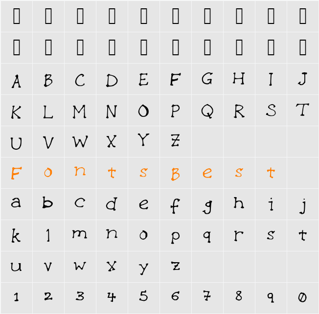 stephanieeeserif Character Map