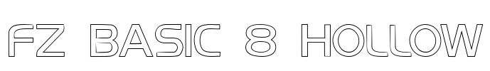 FZ BASIC 8 HOLLOW Font Image