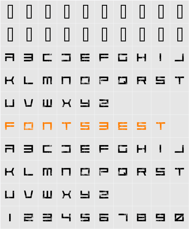Code Predators Character Map