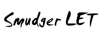 Smudger LET Font Image