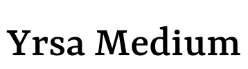 Yrsa Medium Font Image