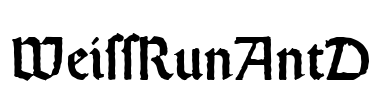 WeissRunAntD Font Image