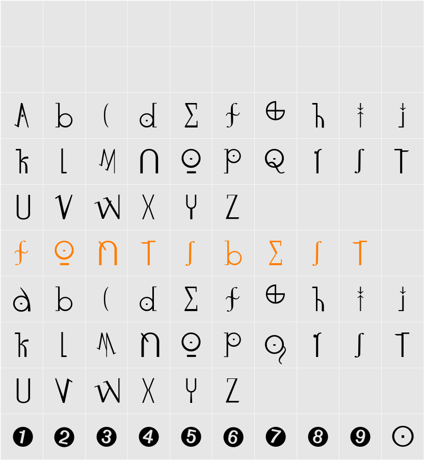 LuziFer Character Map
