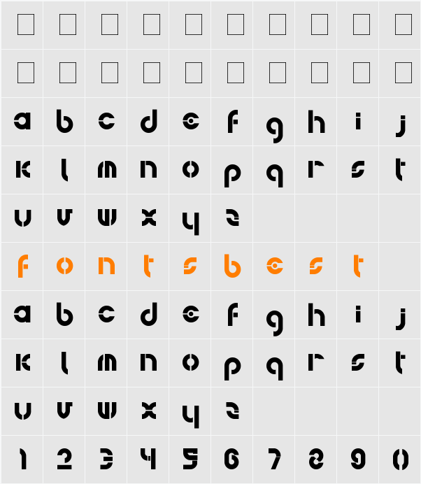 bohemica Character Map
