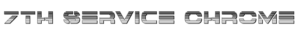 7th Service Chrome Font Image