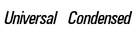 Universal Condensed Font Image