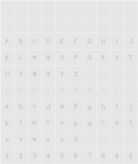DotOutline Character Map