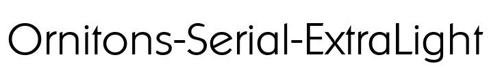Ornitons-Serial-ExtraLight Font Image