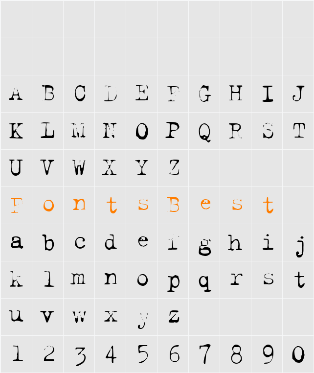 Last Words Character Map