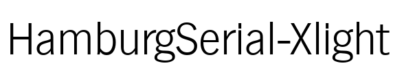 HamburgSerial-Xlight Font Image