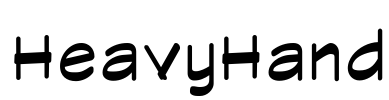 HeavyHand Font Image