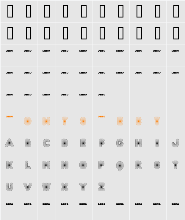 FT AcidTest 2 Character Map
