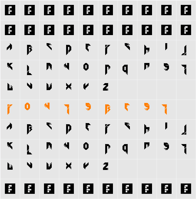 KATFYRED Character Map