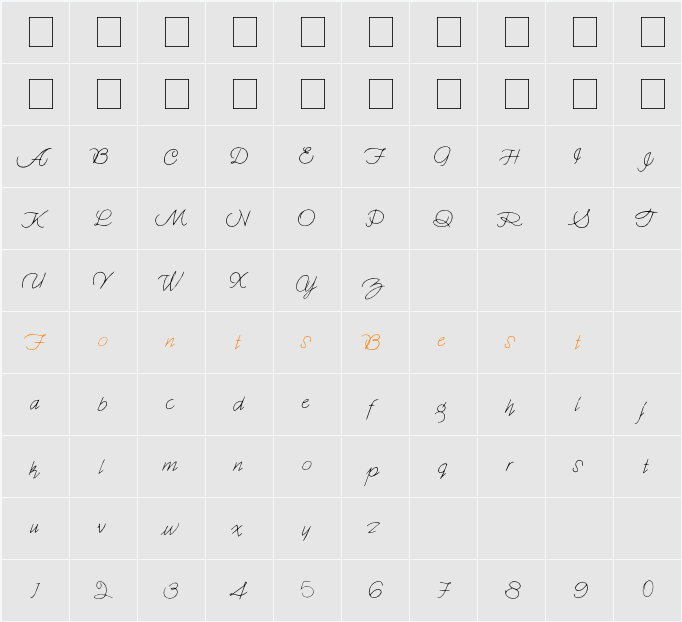 Holmes001 Character Map
