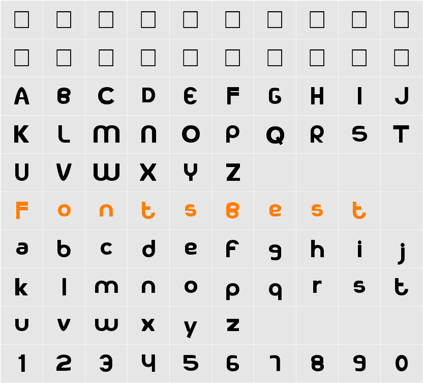 kodakku Character Map