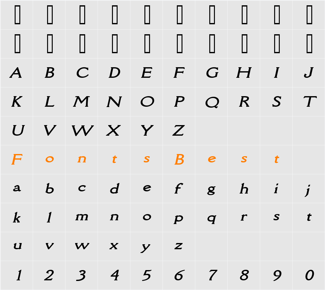 Rory Wide Character Map