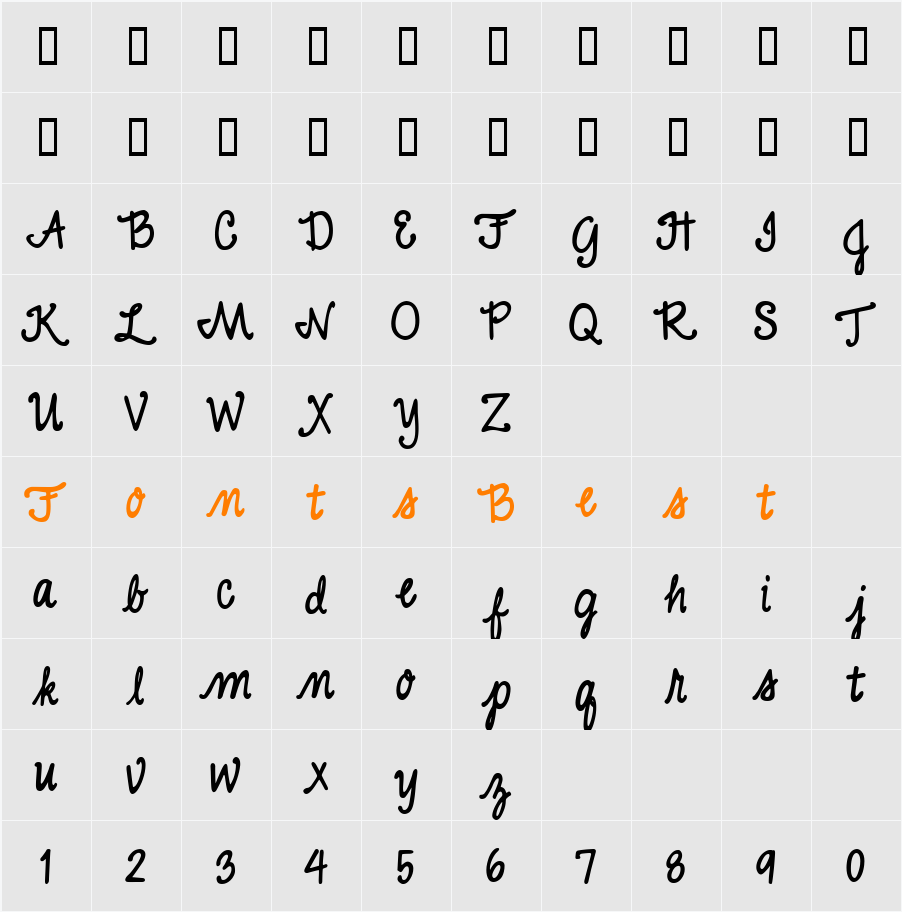 PC Casual Character Map