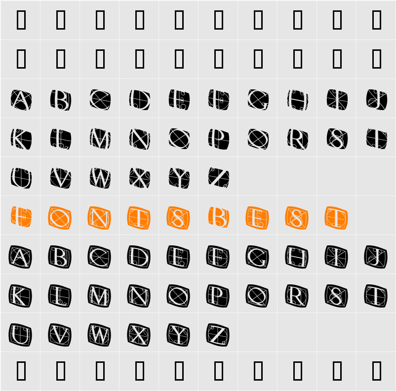 RodgauerThreeRounded Character Map