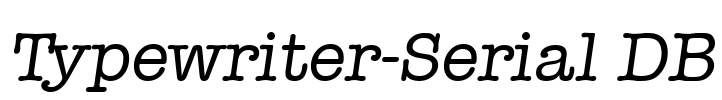 Typewriter-Serial DB