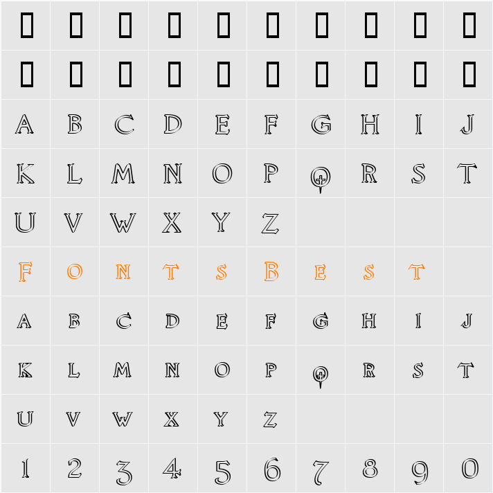 Knights Quest Callig Character Map