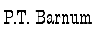 P.T. Barnum Font Image