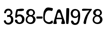 358-CAI978 Font Image
