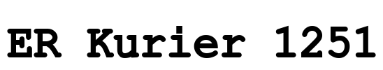 ER Kurier 1251 Font Image