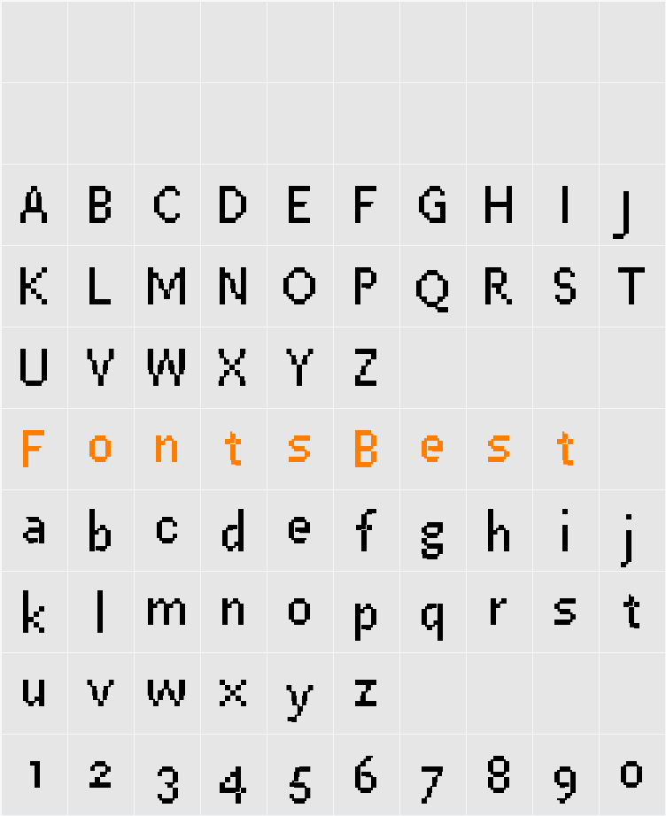 PF Easta Seven Condensed Character Map
