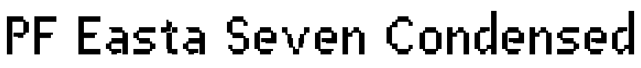 PF Easta Seven Condensed Font Image