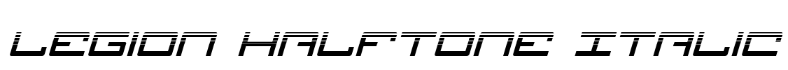 Legion Halftone Italic Font Image