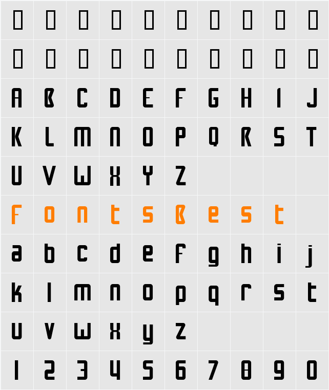 NuWave Character Map