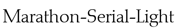 Marathon-Serial-Light Font Image