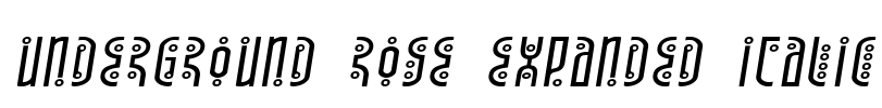Underground Rose Expanded Italic Font Image