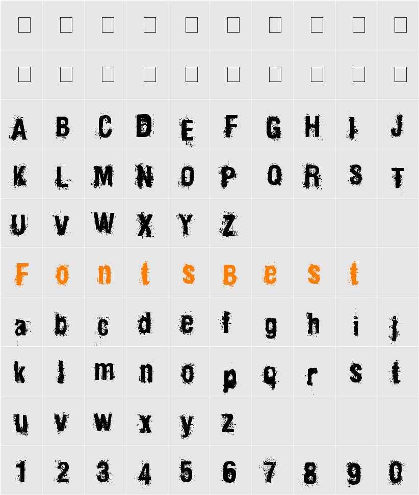 Mainpar Character Map