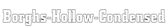 Borghs-Hollow-Condensed Font Image