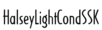HalseyLightCondSSK Font Image