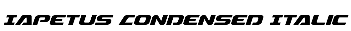 Iapetus Condensed Italic Font Image
