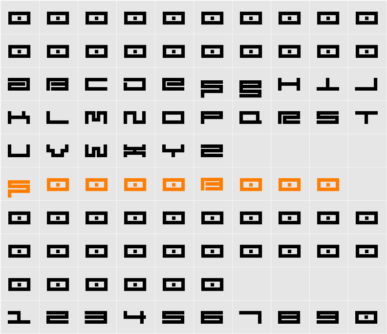 [.squarepusherv3.5.] Character Map