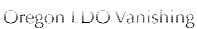 Oregon LDO Vanishing Font Image