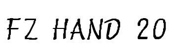 FZ HAND 20 Font Image