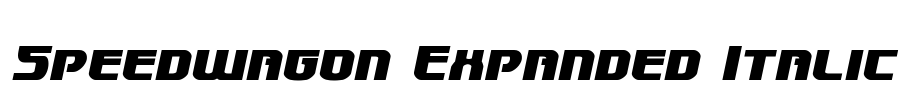 Speedwagon Expanded Italic Font Image
