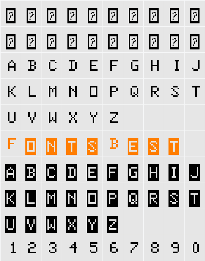 Color Basic Character Map