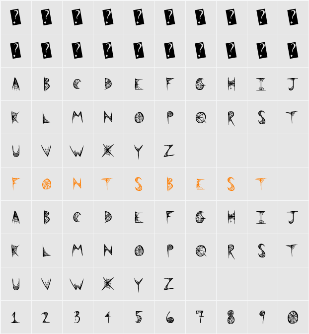 BlackWidow Character Map