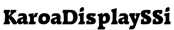 KaroaDisplaySSi Font Image