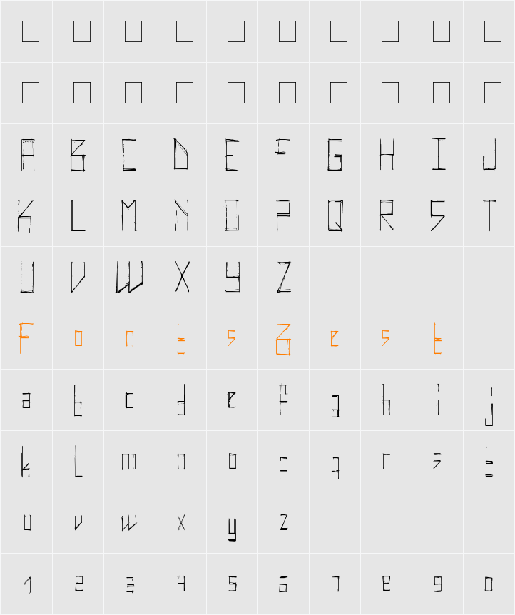 elektrodisiac Character Map